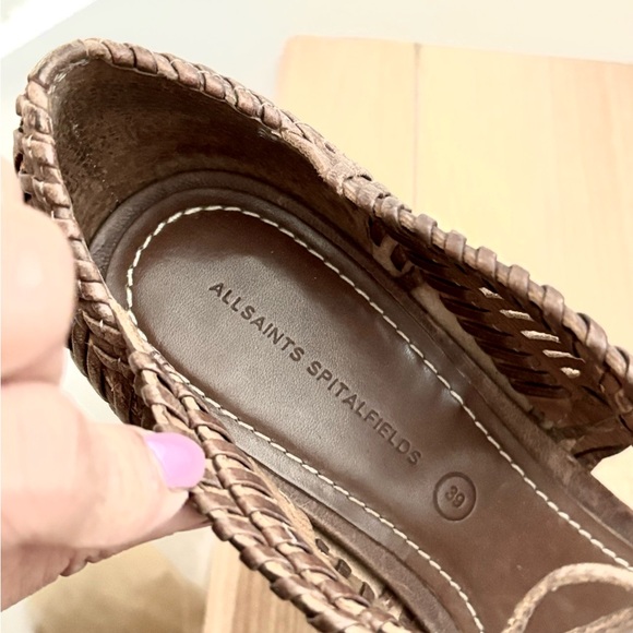All Saints Braided Leather Sandal - Picture 2 of 9